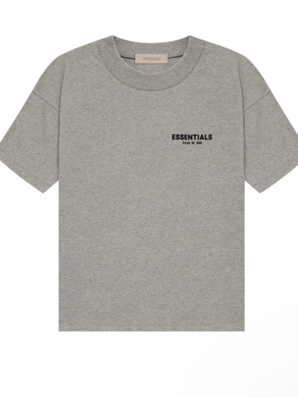 Essentials Kids Grey Crewneck Tee with Black Logo